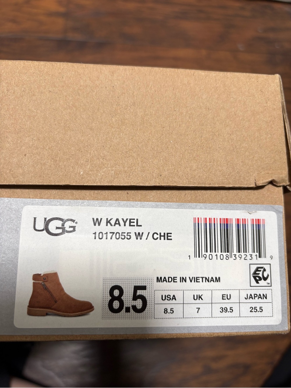 UGG Kayel Ankle Boots Women’s Size 8.5 Chestnut Brown Suede